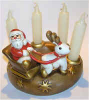 Santa Candle Carona - red